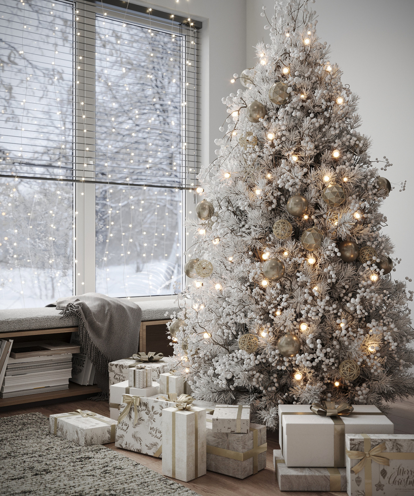 Новогодняя ёлка в интерьере