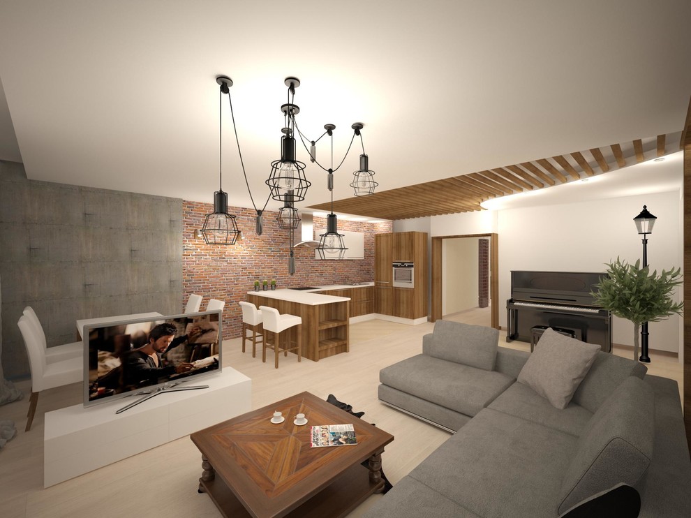 Гостиная в стиле Лофт