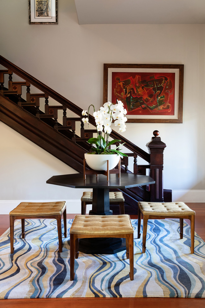 This is an example of a mid-sized eclectic entryway in San Diego.