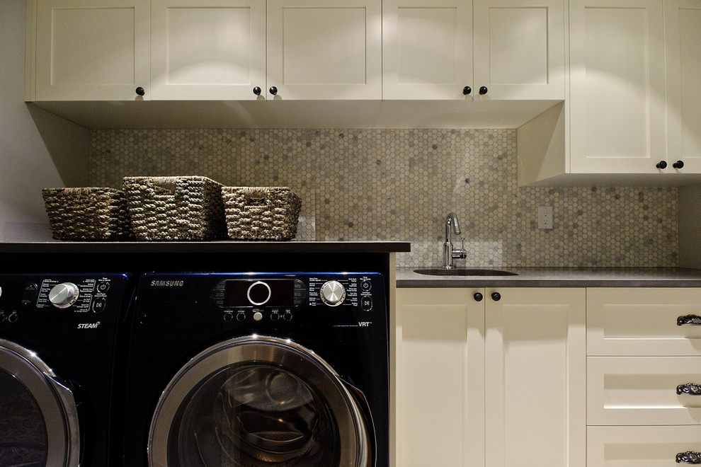This is an example of a traditional laundry room in Vancouver.