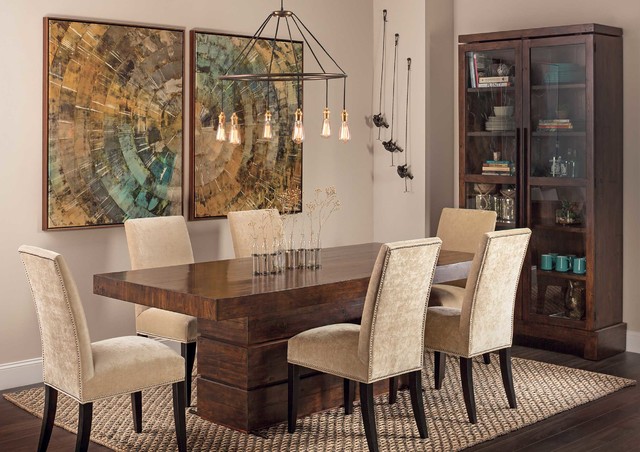 rustic eclectic dining room