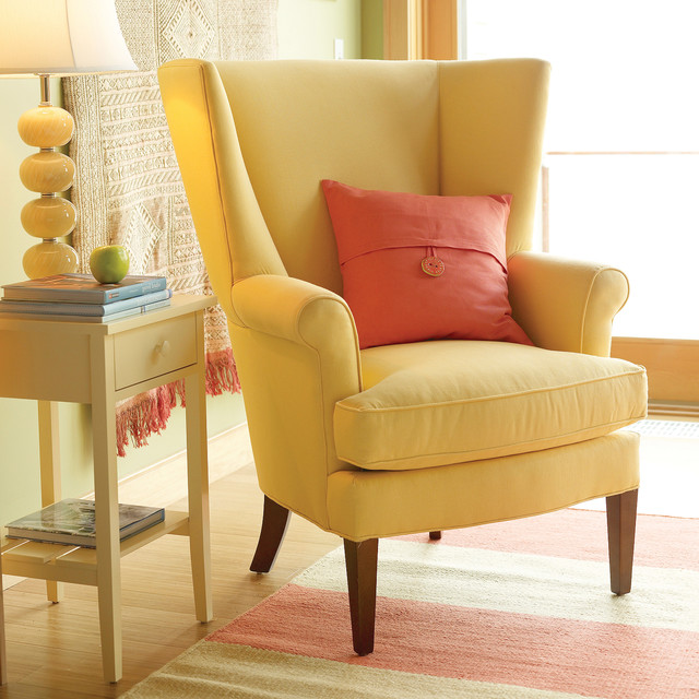 yellow living room chairs