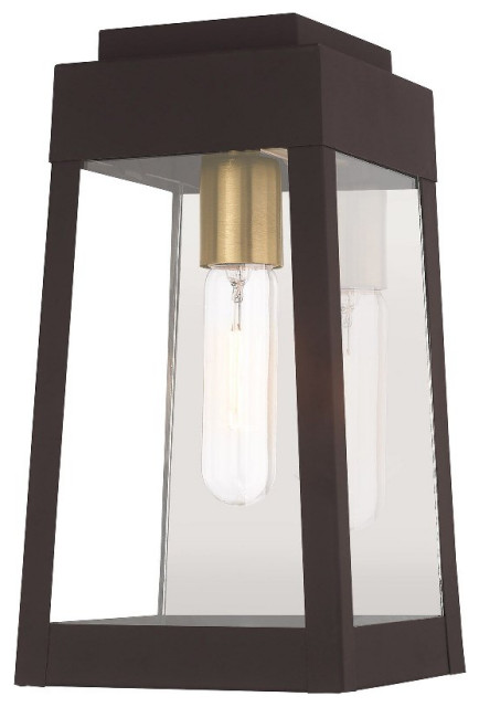 Livex Lighting 20852-07 Oslo - 12" One Light Outdoor Wall Lantern -  Transitional - Outdoor Wall Lights And Sconces - by Lampclick | Houzz