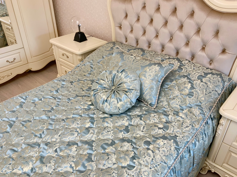 Шторы в спальную комнату квартиры  - дизайн, пошив. монтаж.