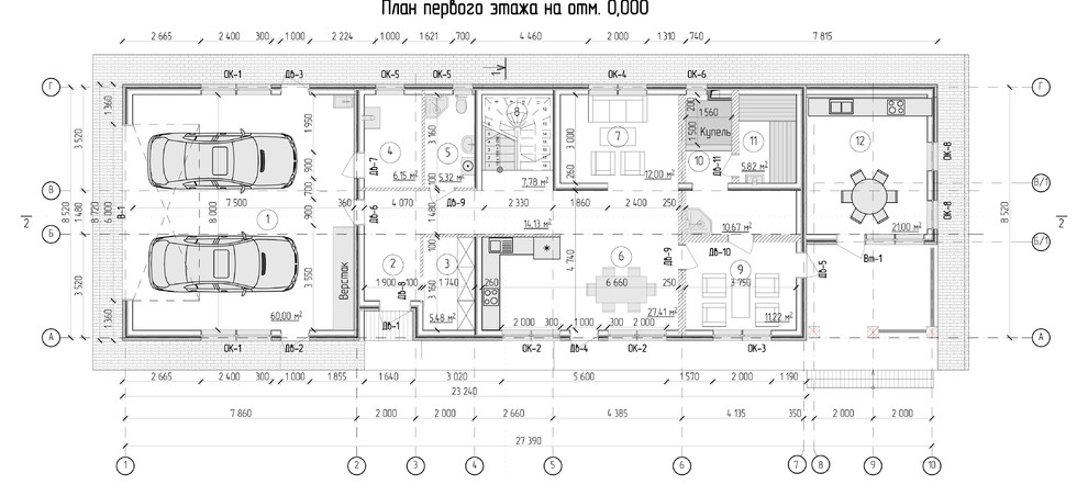 Планировка 1 этажа