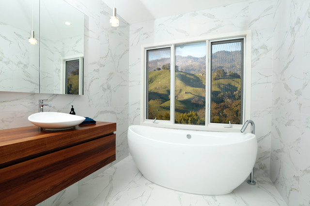 Timber Beauty in this Bathroom contemporary-bathroom