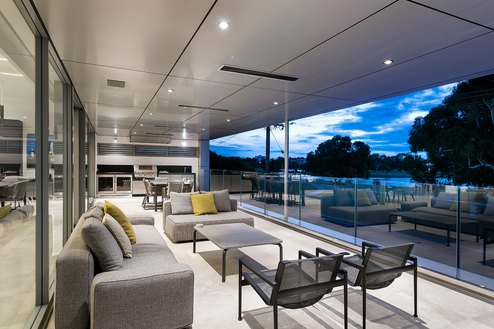 This is an example of a contemporary verandah in Perth.