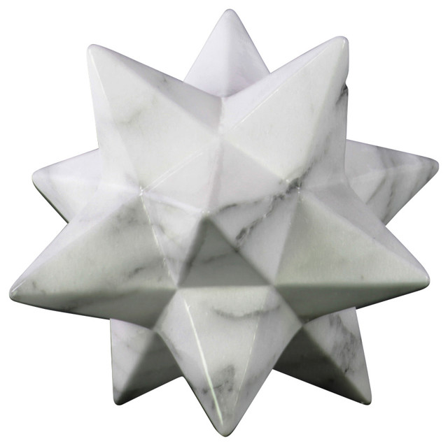 Ceramic Sculpture, Gloss White, 5.5"x5.5"x5.5"