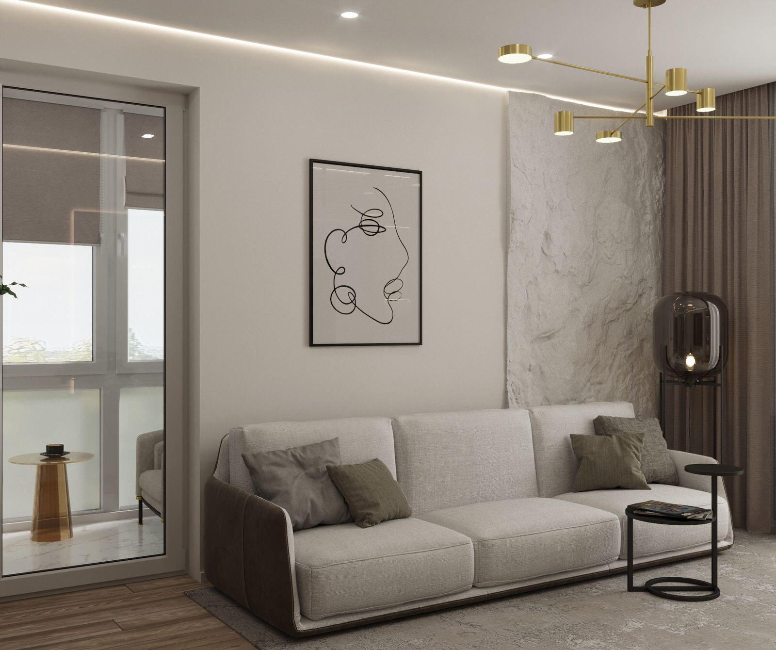 Визуализация дизайн-проекта 2-х комнатной квартиры