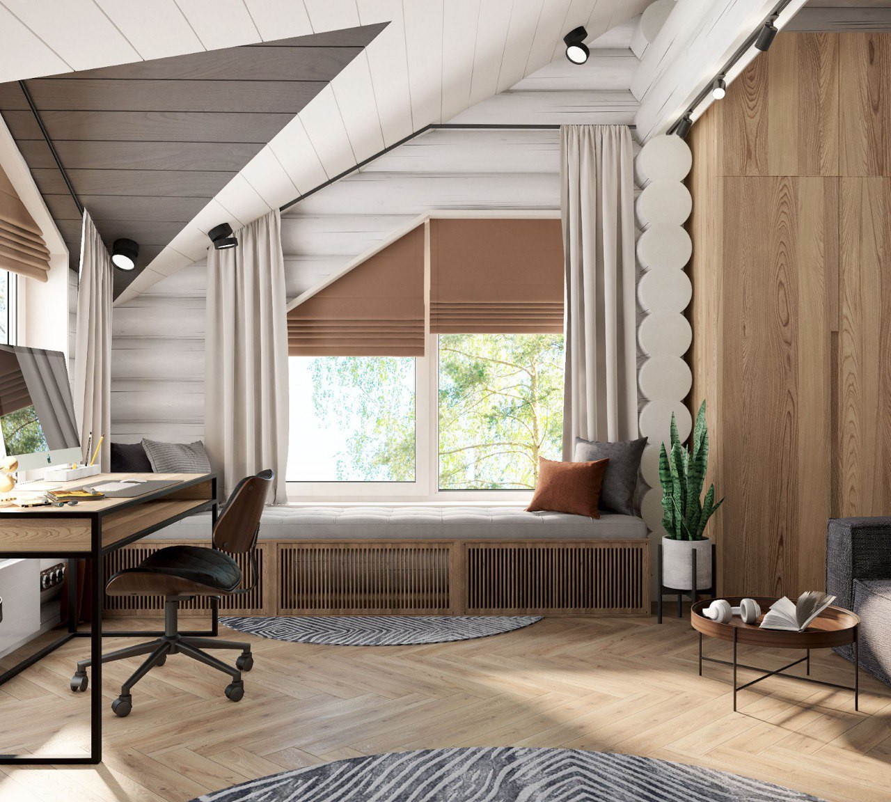 Дизайн проект бревенчатого дома "Феерия красок".