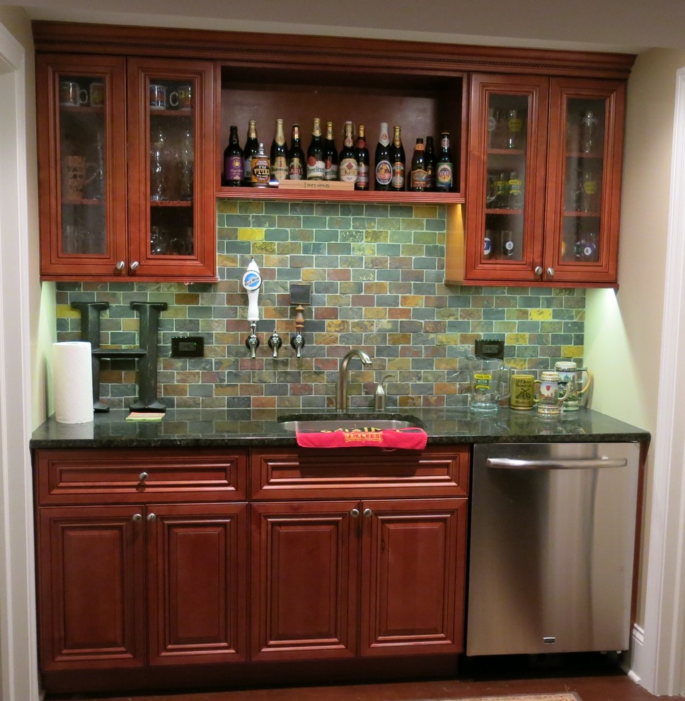Basement - rustic basement idea in Chicago