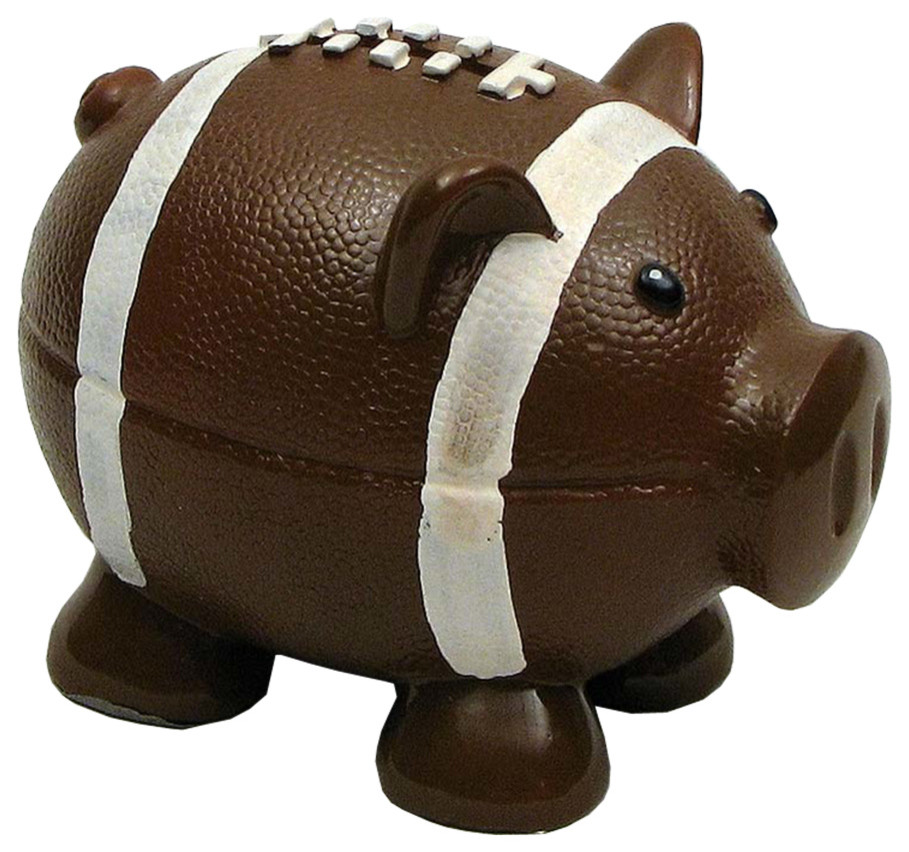 Resin Pig Football Bank Farmhouse Piggy Banks by Imtinanz, LLC Houzz