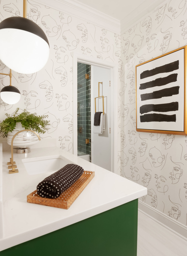 Transitional home design photo in Atlanta