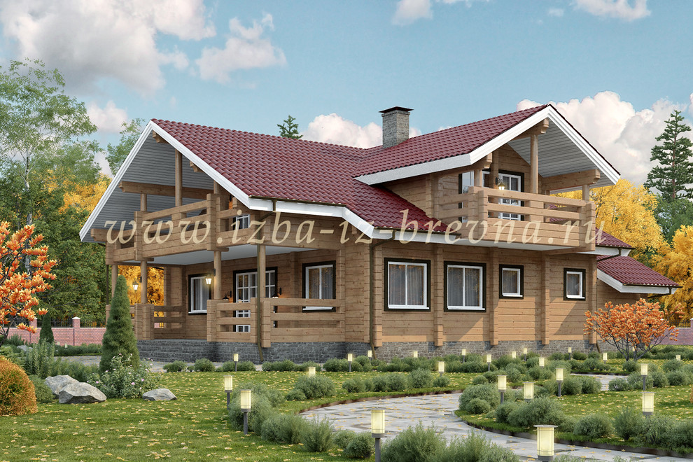 Проекты домов из оцилиндрованного бревна и профилированного бруса