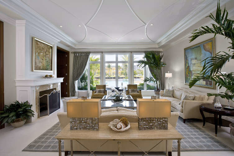 This is an example of a tropical living room in Miami.