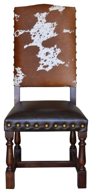 Colton Cowhide Chair Set Of 4 Southwestern Dining Chairs By