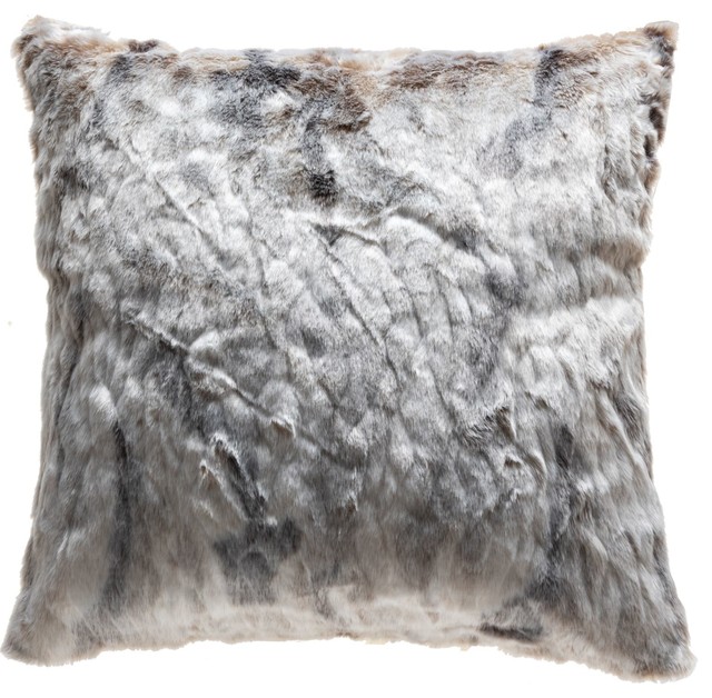 Faux Fur Euro Sham Cover 26 X26 Contemporary Decorative