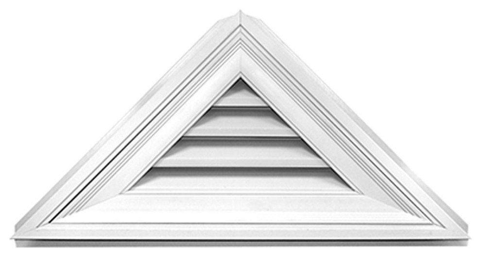 17"x34" Triangle Gable Vent Louver, 12/12 Pitch Traditional