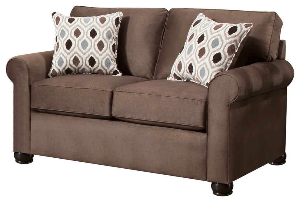 Lane Home Furnishings Jojo Chocolate Loveseat Traditional Loveseats