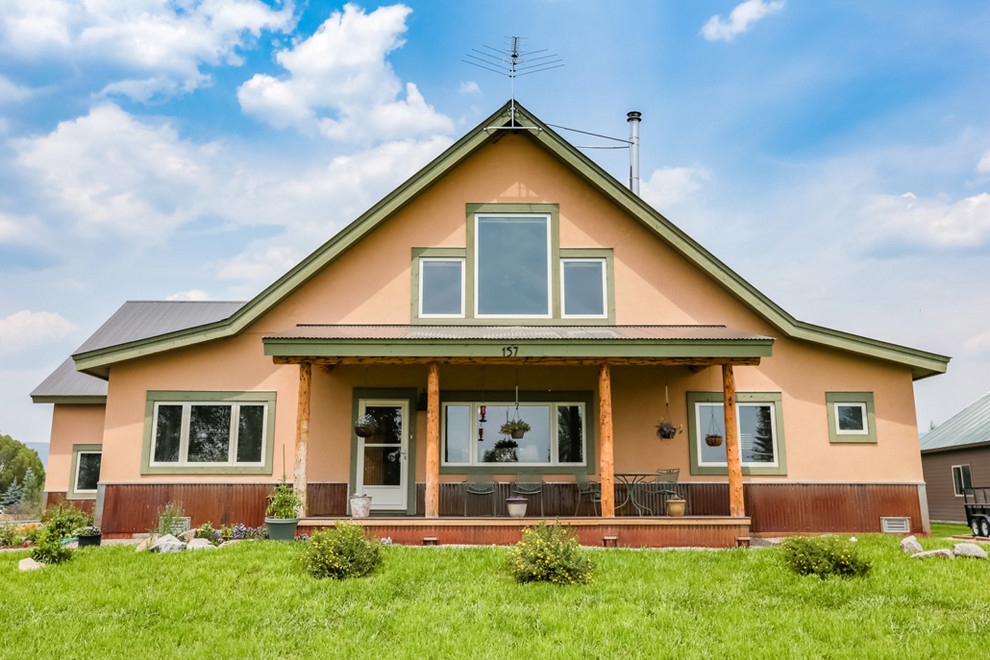 Inspiration for a rustic home design remodel in Denver