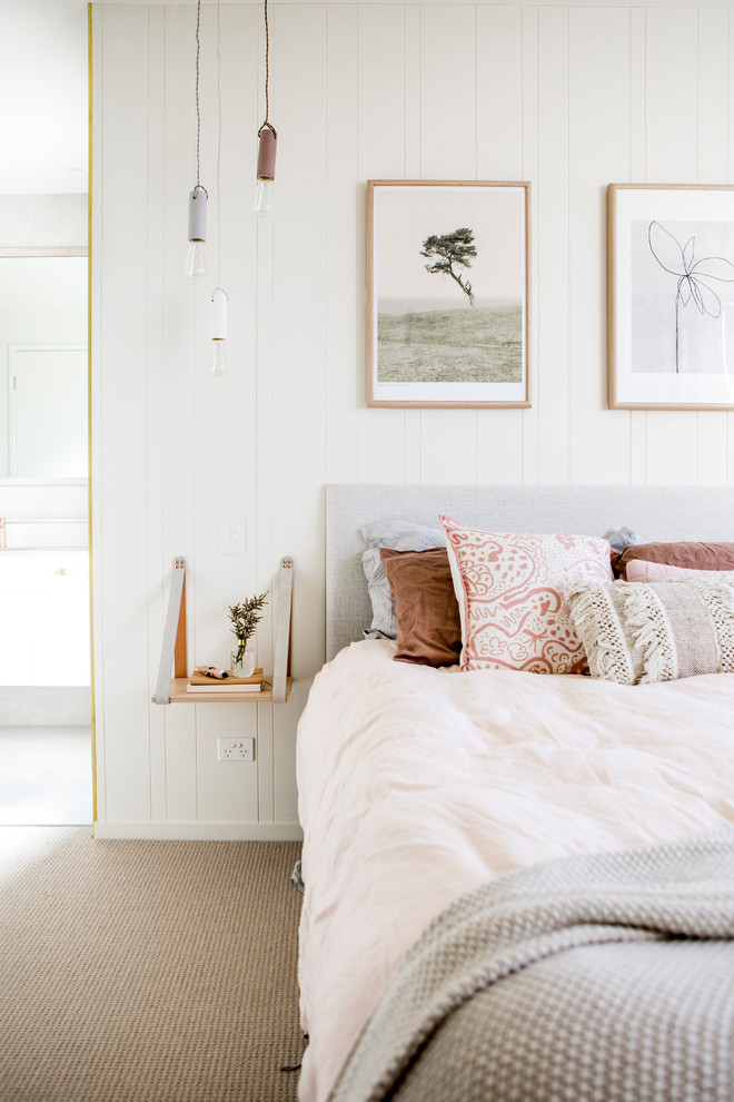 Scandinavian bedroom in Sunshine Coast.
