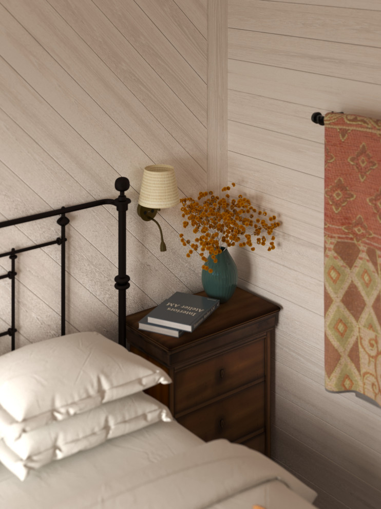 Спальня для родителей в загородном доме