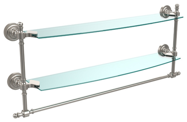 bathroom shelf with towel bar brushed nickel