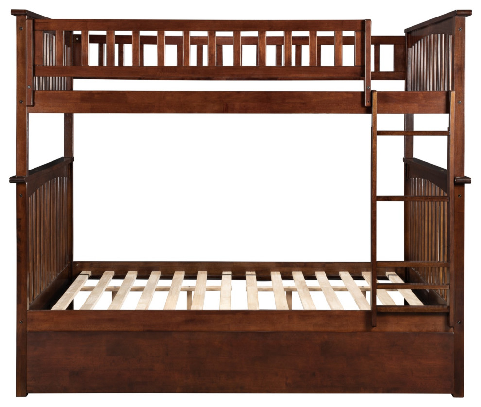 Columbia Bunk Bed Full Over Full With Full Size Urban Trundle Bed