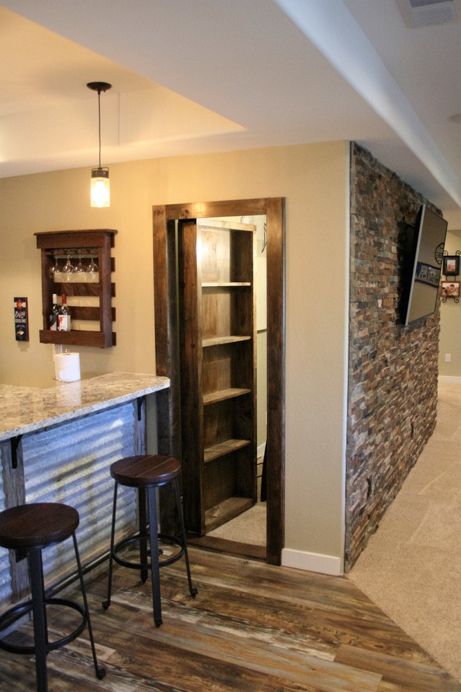Home design - large transitional home design idea in Denver