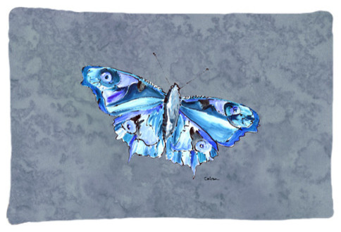 Butterfly on Gray Moisture wicking Fabric standard pillowcase