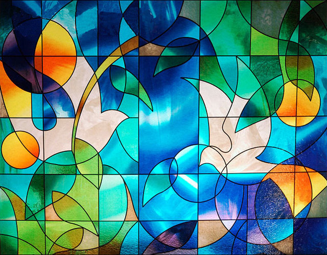 Dove Stained Glass Window Film