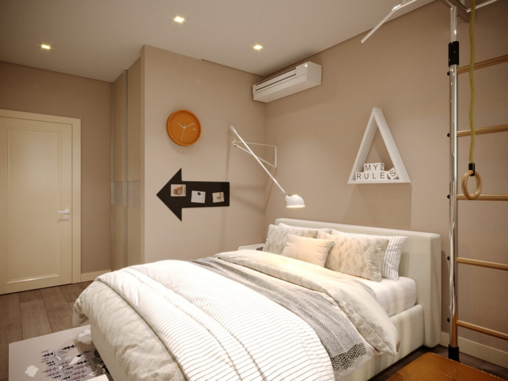 Дизайн-проект трехкомнатной квартиры в бежевых оттенках