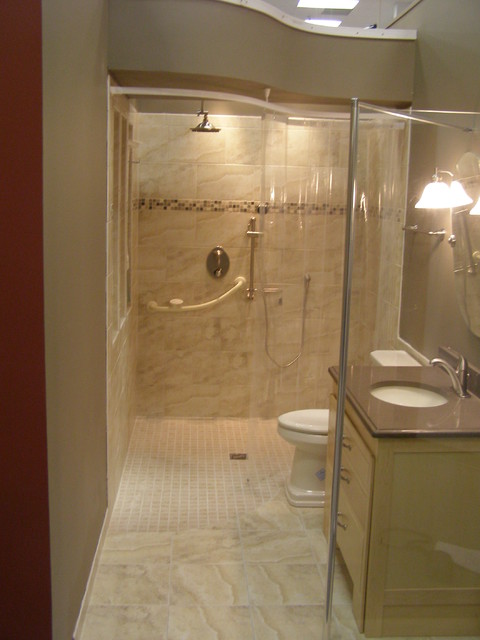 HandicappedAccessible and Universal Design Showers  Traditional  Bathroom  Cleveland  by 