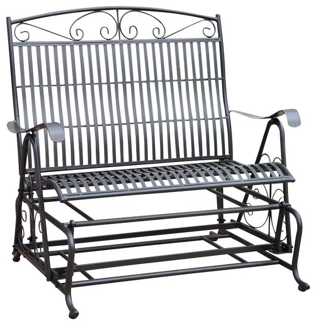International Caravan Sonoma Outdoor Iron Patio Double Glider International Caravan Sonoma Outdoor Iron Patio Double Glider