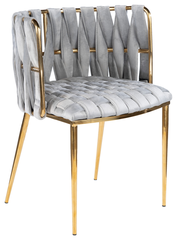 gold and velvet chair