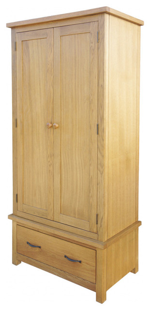 vidaXL Wardrobe With 1-Drawer, Oak, 90x52x183 cm