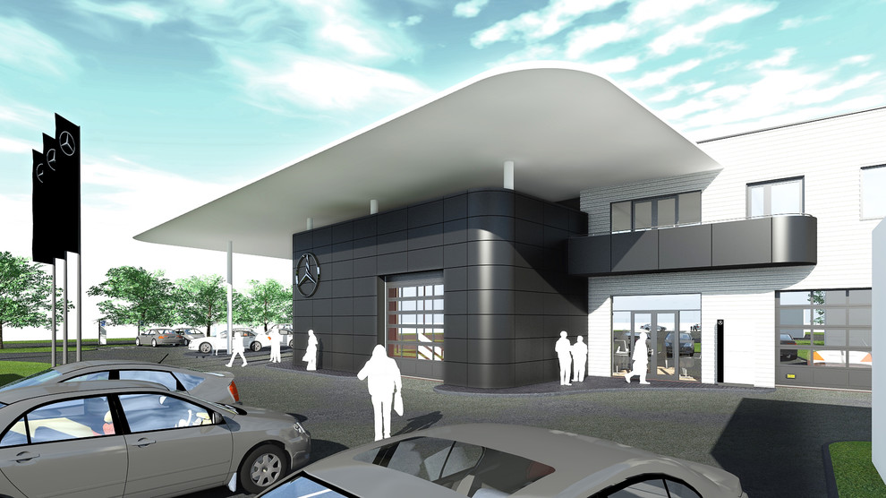 Эскизный проект дилерского салона Mercedes-Benz