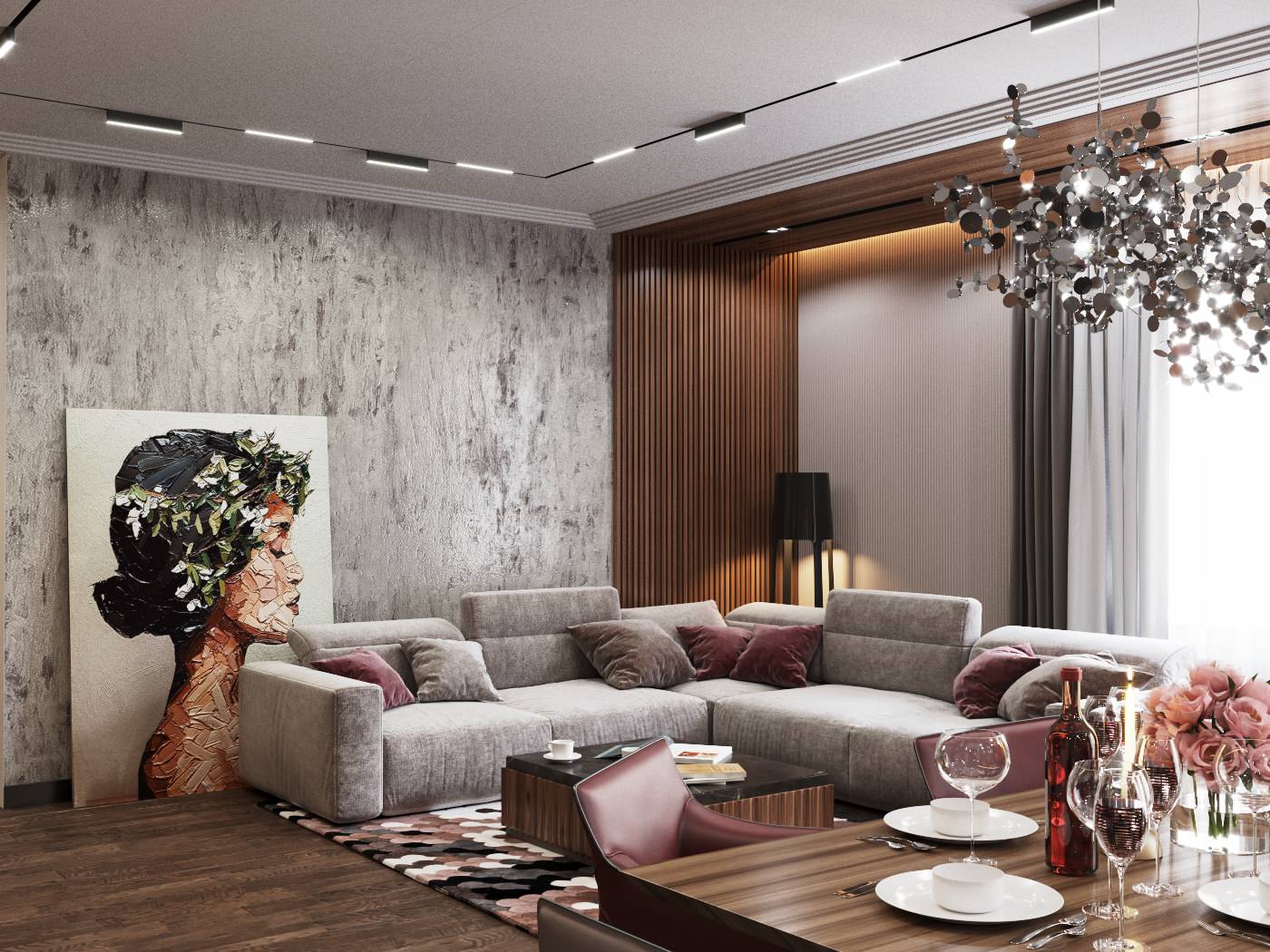 Кухня-гостиная в ЖК "Бульварный переулок"