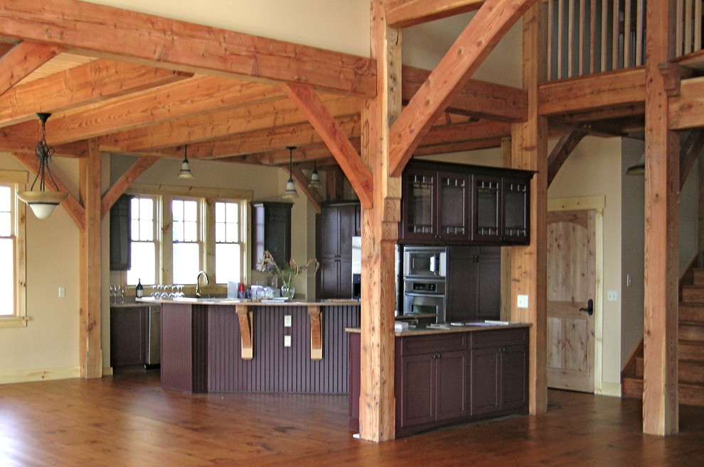 Mountain style kitchen photo in Boston