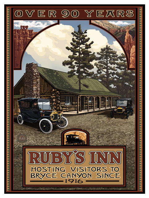 Paul A. Lanquist Ruby's Inn Bryce Canyon National Park Art Print, 9"x12"