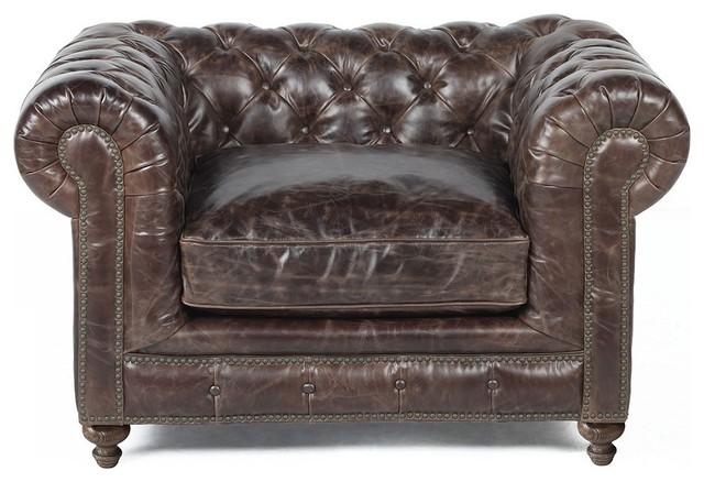 Brown Leather Chair Nailhead Trim Traditional Armchairs And Brown Leather Chair Nailhead Trim