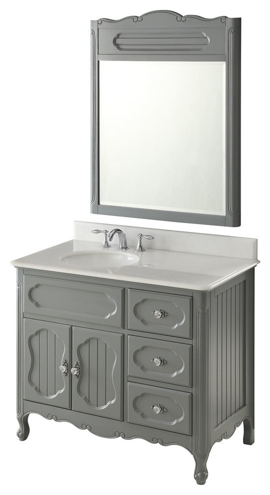 42" CottageStyle Knoxville Bathroom Sink Vanity With Mirror