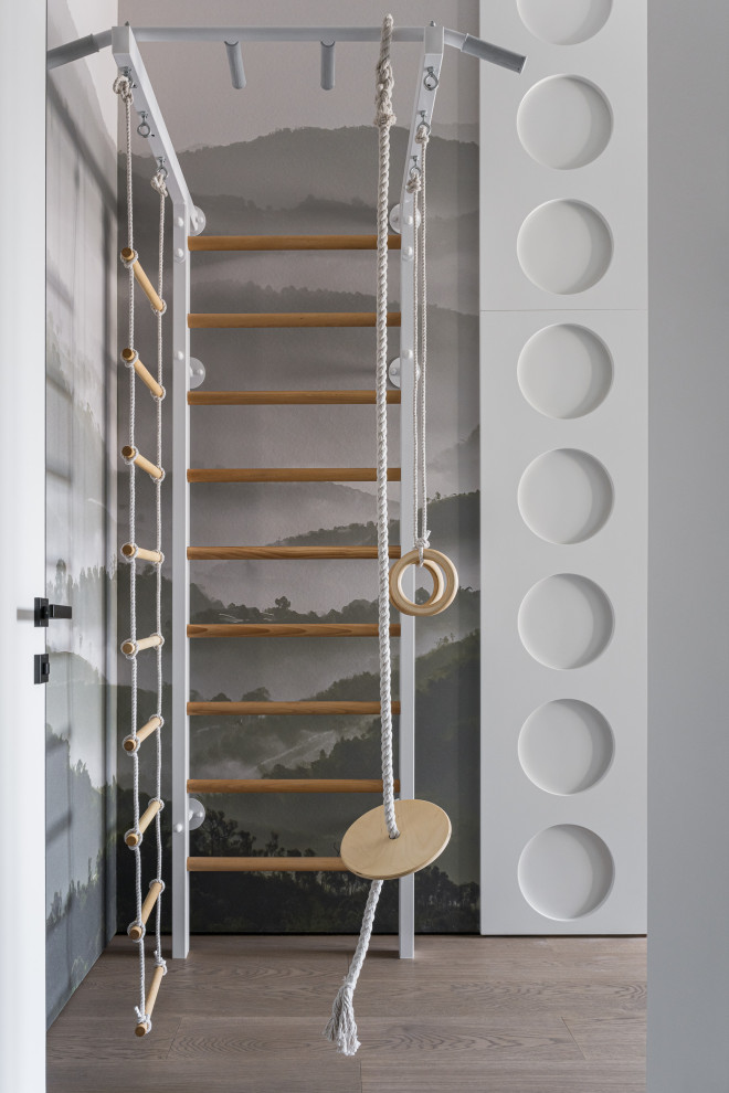 Квартира для активной семьи в минималистичном стиле