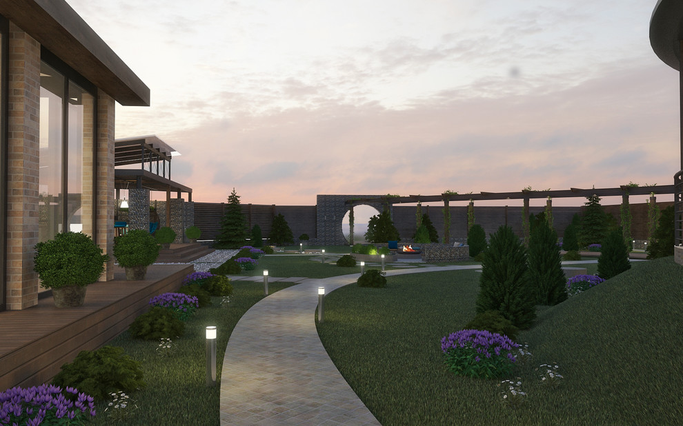 Ландшафтный дизайн участка на берегу залива