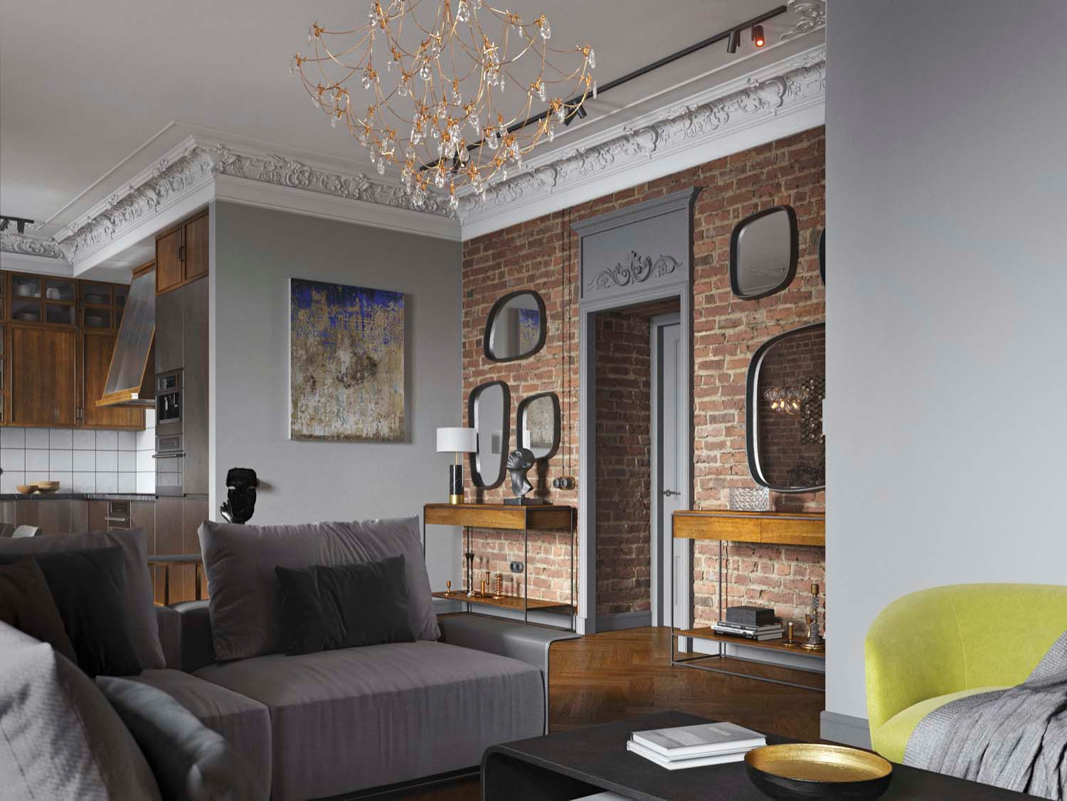 Дизайн проект квартиры в доходном доме 1901 года постройки на Страстном бульваре