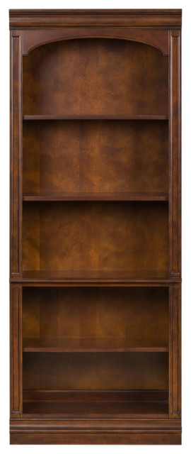 Liberty Furniture Brayton Manor Jr Executive Open Bookcase in Cognac