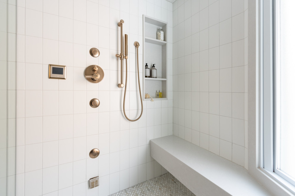 Rogers Park Lunt Transitional Bathroom Chicago by Lugbill Designs Houzz