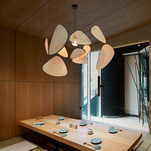 Bamboo Pendant Light salle-a-manger