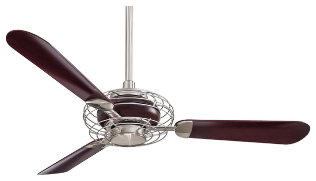 Acero 1 Light 52 In Indoor Ceiling Fan In Brushed Steel