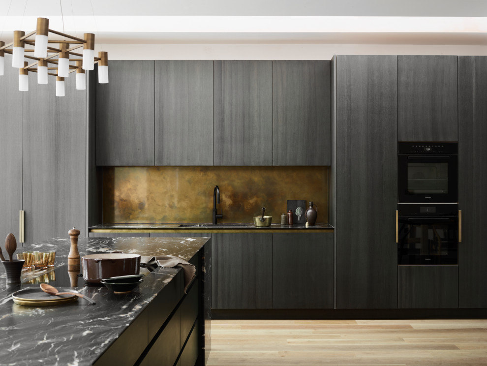This is an example of a modern kitchen in London.